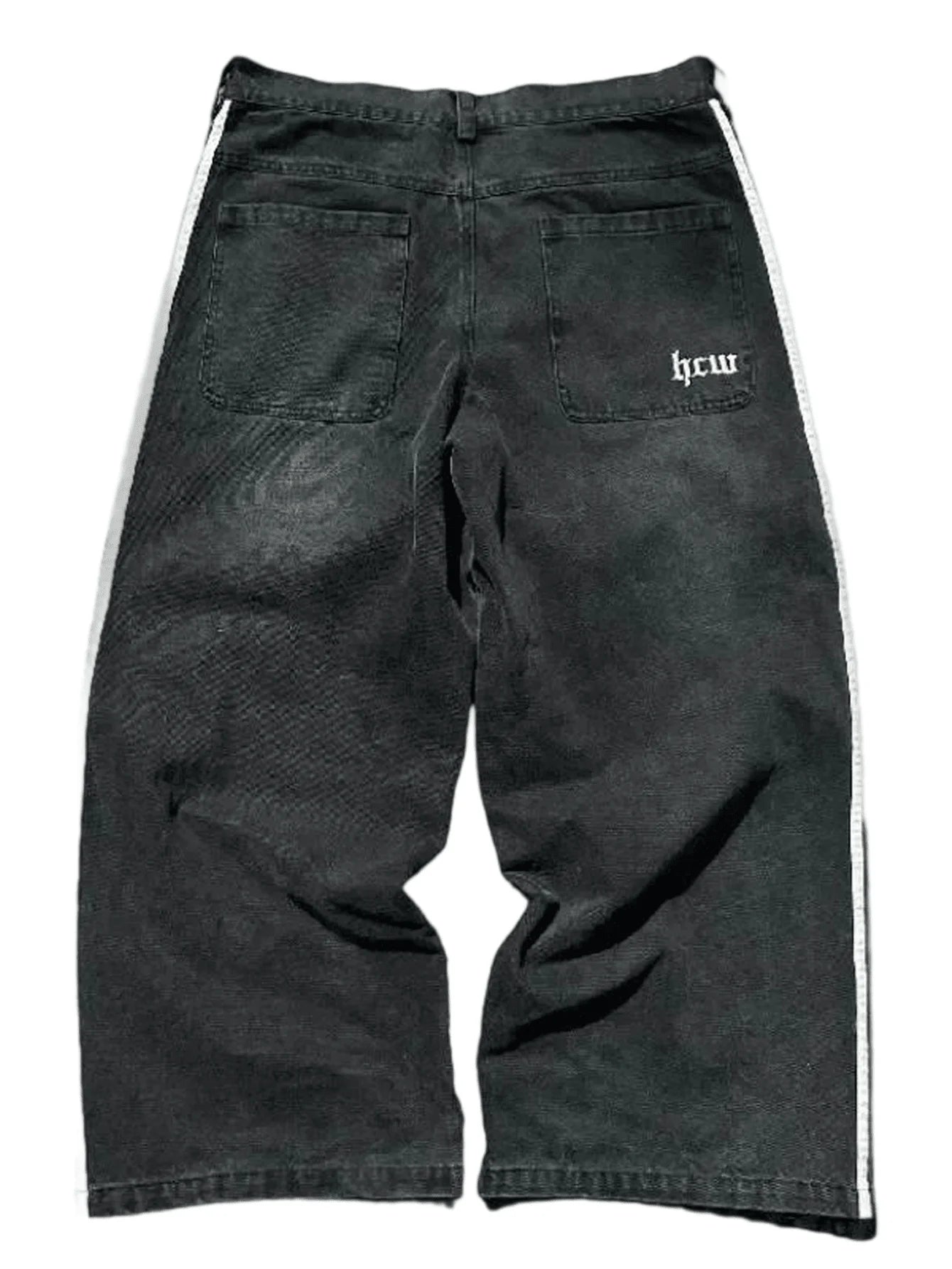 Striped Denim Pants for Men,Loose Fit Y2K Vintage Style Long Trousers,Straight Leg Baggy Retro Design Jeans