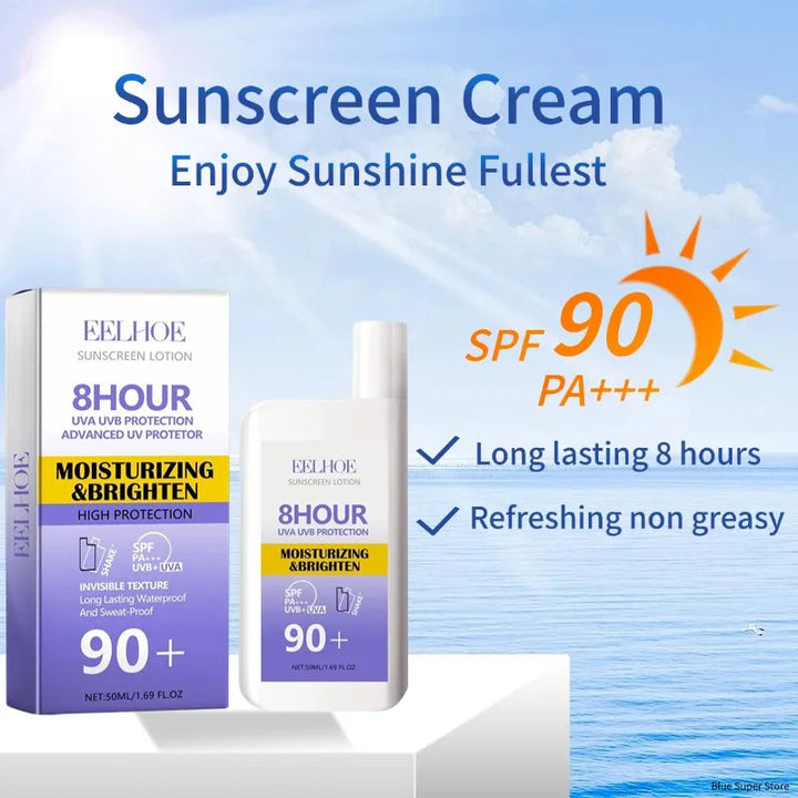 Sunscreen Cream Spf 90+ UV Protective Sunburn Repair Cream Sun Block Isolation Cream Moisturizing Oil-Control Skin Care Products Halalzen