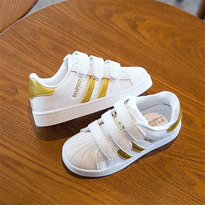 Baby Girls/Boys Autumn/Winter Fashionable Breathable Sneakers Casual Round Toe Kids Low-top Sneakers Comfortable Square Heel