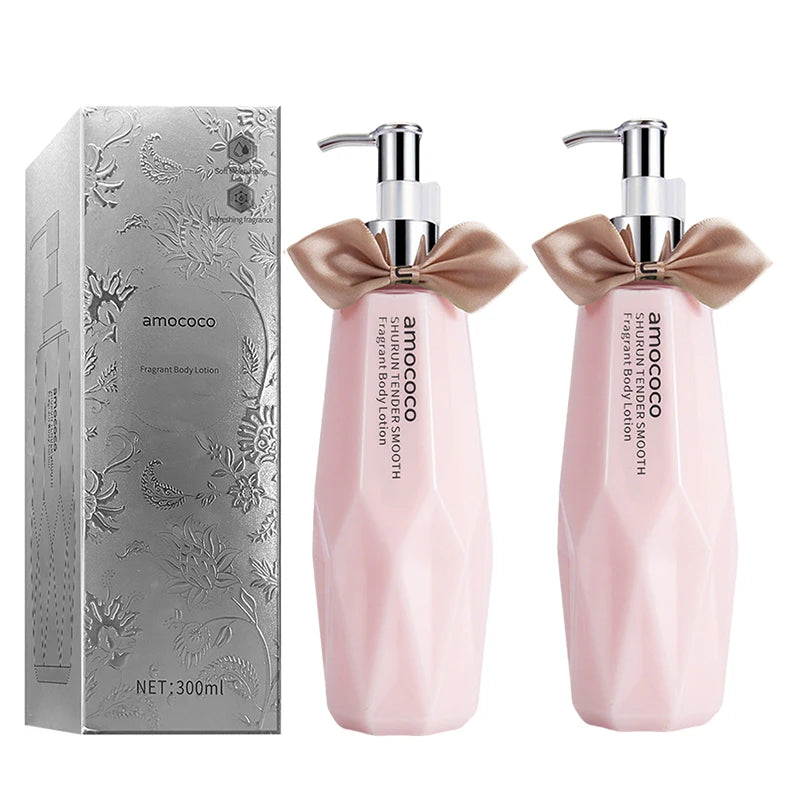 Amococo 2pcs Moisturizing Body Lotion 300ml Each Fragrance Body Lotion for Women Hydrating Smooth Skin Care Lotion Daily Body Moisturizer
