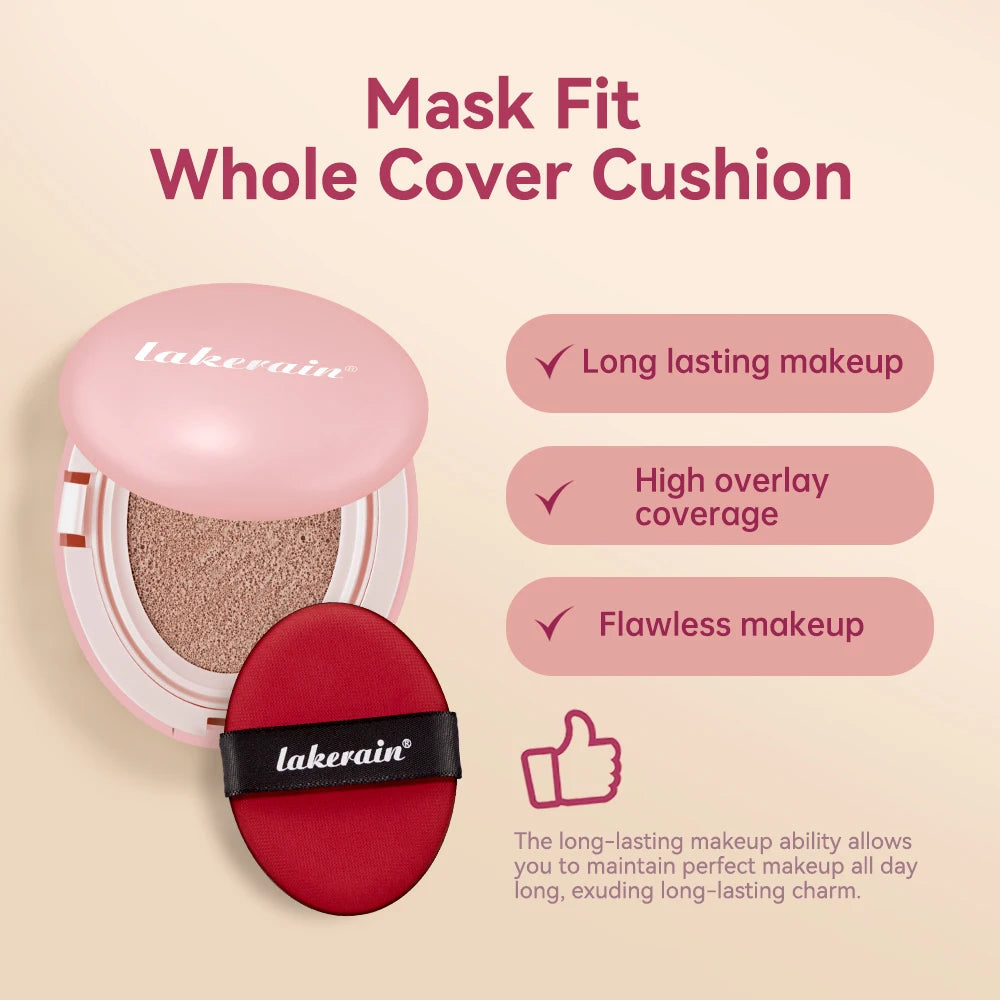 Lakerain Cushion Foundation Korean Makeup Base Mist Foundations Makeup Full Coverage Long-lasting Cc Cream Sunscreen Cosmetic Halalzen
