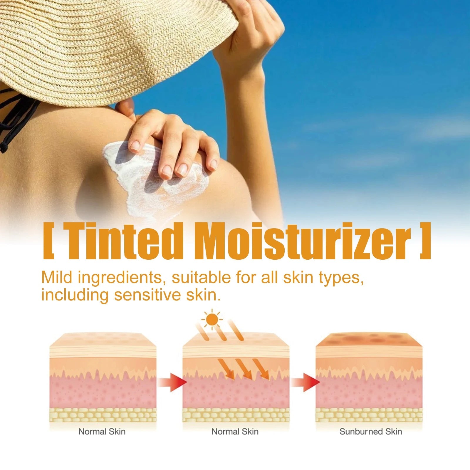 Hoygi Sunscreen whitening face sunscreen isolation makeup base moisturizing refreshing UV sunscreen Skin Whitening Cream Halalzen