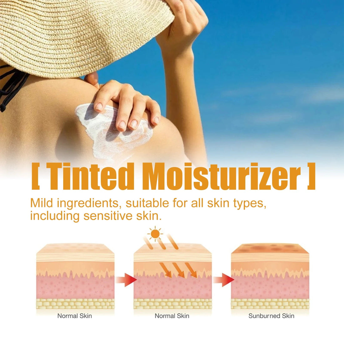 Hoygi Sunscreen whitening face sunscreen isolation makeup base moisturizing refreshing UV sunscreen Skin Whitening Cream Halalzen