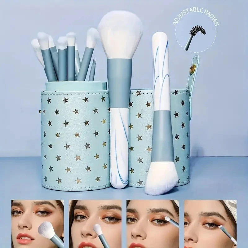 12pcs Professional Makeup Brush Set Premium Synthetic Foundation Concealer Powder Eyeshadow Blush Brushes Hygienic Beauty Tools Halalzen
