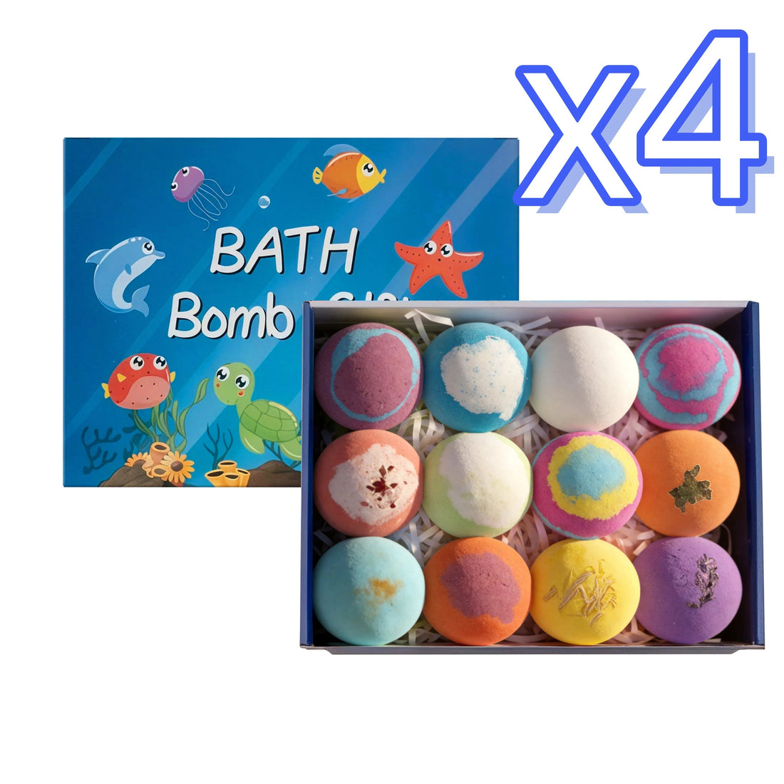 Kids Bath Bombs Hidden Surprise Colorful Rich Bubble kids Funny Relaxing Bath Toys Children Holiday Gift Set Ocean Bubble Bath Halalzen