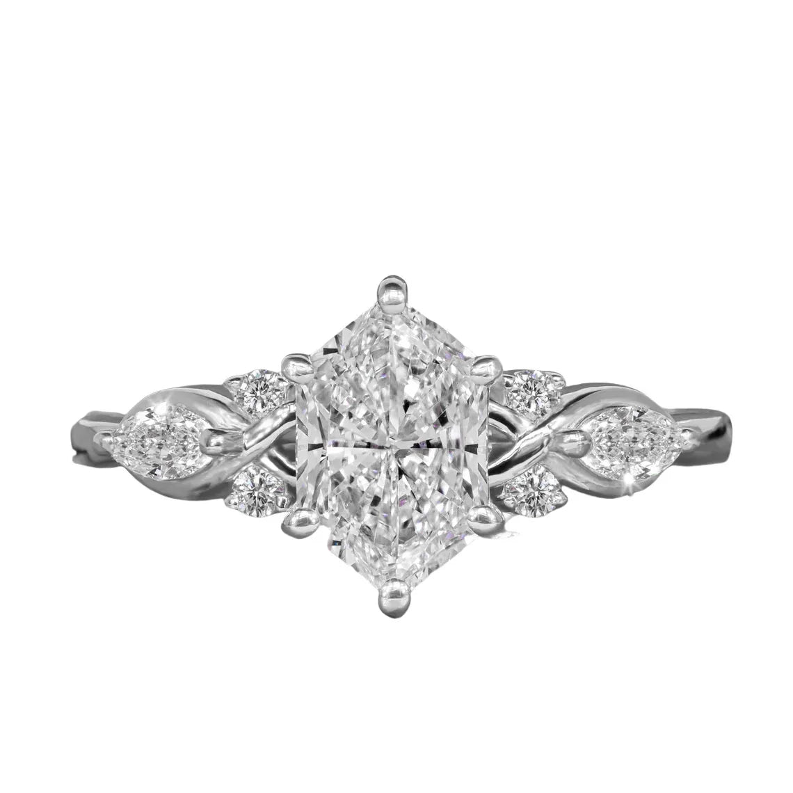 New hot selling jewelry elegant arrow-shaped zircon diamond finger fashionable versatile engagement ring for women