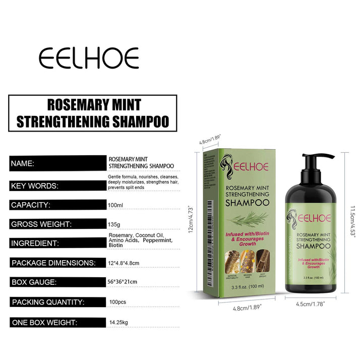 EELHOE Rosemary Straightening Shampoo Repair Damaged Dry Curl Fluffy Hair Nourishing Refreshing Straightening Shampoo Hair Care Halalzen