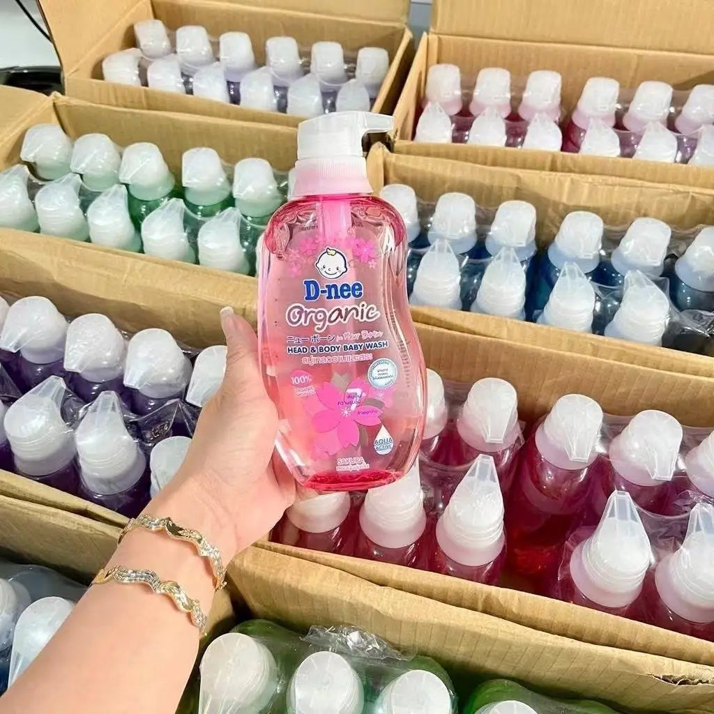 Thailand Dini Nee Baby 2 in 1 Shower Gel and Shampoo Plant Based Gentle Toiletries Large Capacity Body Wash Hair Care Gentle