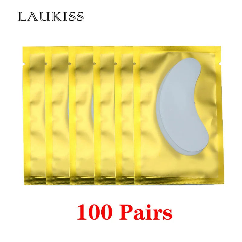 25/50/100Pairs Eye Patches Under Eyelash Pads for Building Paper Patches Lint Free Stickers for False Eyelashes LAUKISS