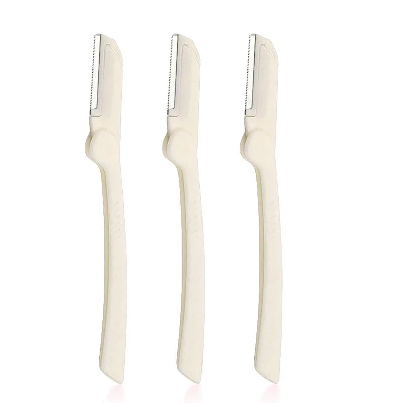 1/3/5pcs Portable Folding Eyebrow Trimmer Stainless Steel Blade Facial Hair Remover for Eyebrow Armpit Compact Makeup Tools Halalzen