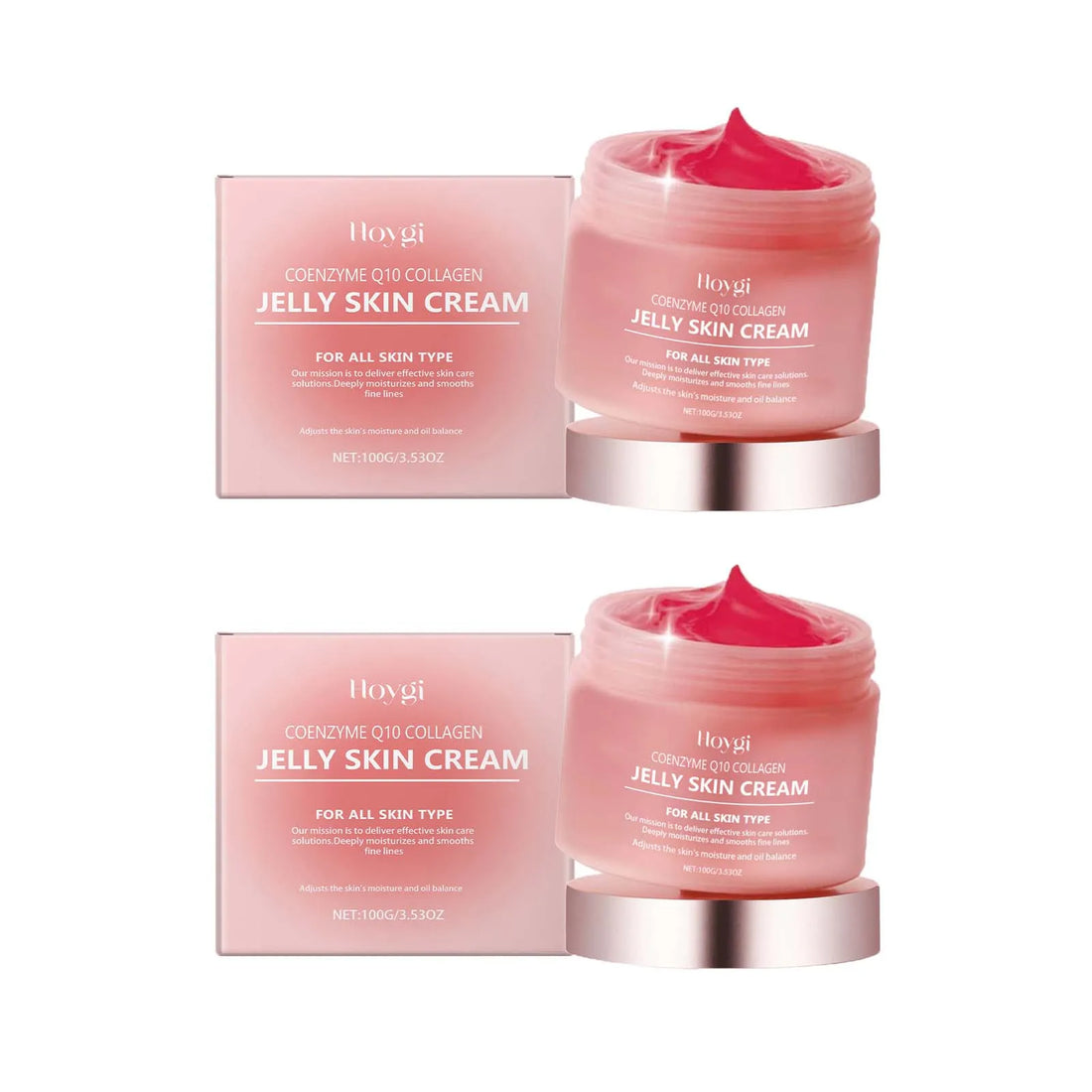 Collagen Jelly Cream Deeply Moisturizing Smooth Skin Tightening Fade Fine Lines Soothing Brightening Hydrating Facial Gel Cream