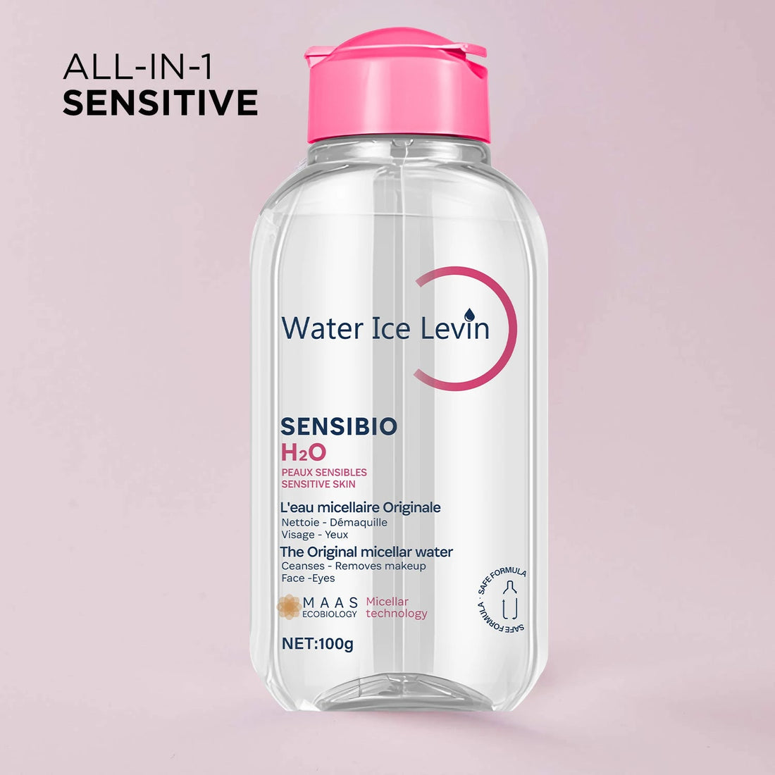 Sensibio H2O The Original Micellar Water for Sensitive Skin，Gently Cleanses, Removes Makeup，Hydrates，with Lactic Acid, Collagen Halalzen