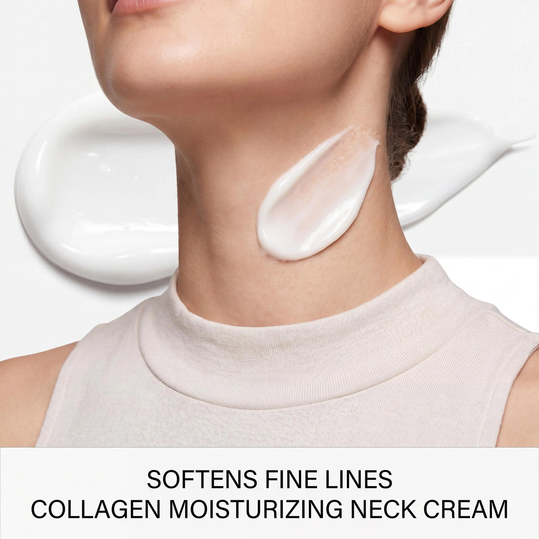Collagen Fullerene Neck Cream Niacinamide Brightening Jawline Tighten Lift Firming Anti-Wrinkle Neck Care Moisturizing Cream with Rollers