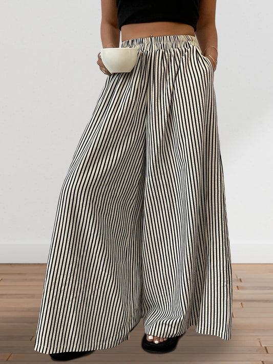 Women s Boho Chic Floral Print Wide Leg Palazzo Pants High Waist Loose Fit Trousers with Pockets and Belt Detail