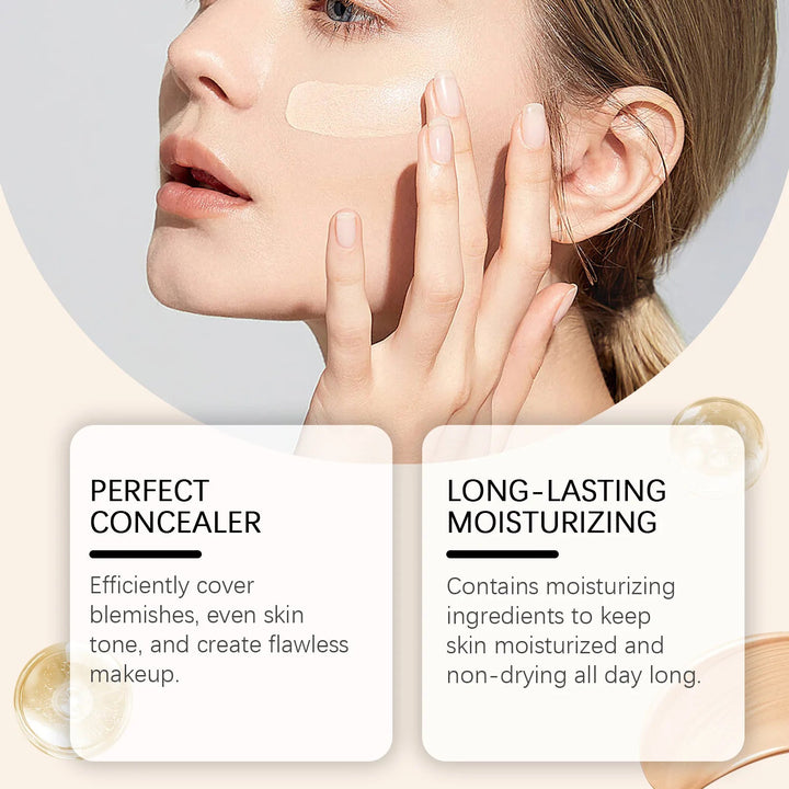 4-in-1 Foundation Liquid Makeup Hydrate Full Coverage Concealer Spf 50 Light Spectrum Sunscreen Serum Repair Moisturizing Primer Halalzen