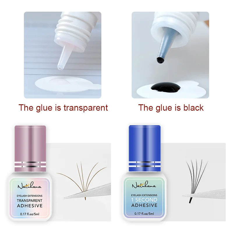 Professional 5ml 0.3S 0.5S 1S 2S 3S Eyelash Glue Fast Drying Strong False Eye Lash Extension Glue Adhesive Halalzen