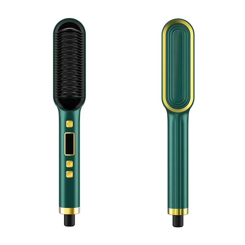 Thermostatic hair straightener Comb 5 temperature settings Straightening brush Quick heat professional hair straightening brush Halalzen