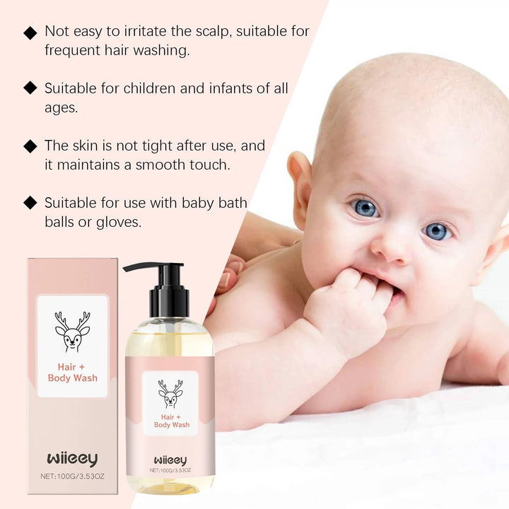2 in 1 Children Shampoo Body Wash Gentle Cleansing Moisturizing Soothing Soft Smoothing Fresh Fragrance Refreshing Body Skincare Halalzen