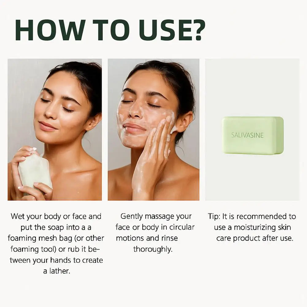 100G Tea Tree Oil Soap Bar for Men & Women, Deep Cleansing, Soothing for Dry Skin, Body Odor Care, Exfoliates & Firms Skin Care Halalzen
