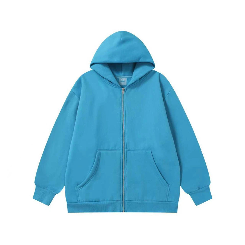 Loose Justin Bieber SKYLRK Embroidery Blue Hoodie Men Women Heavy Fabric Hooded Pullover