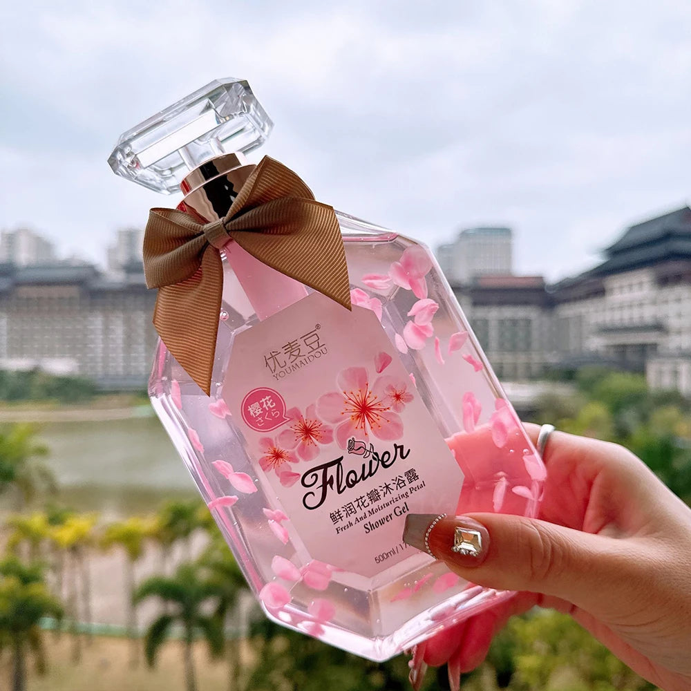 500ml Rose Extract Petal Essential Oil Shower Gel Deep Cleansing Long lasting Fragrance Moisturizing Aromatic Body Care Bath Halalzen