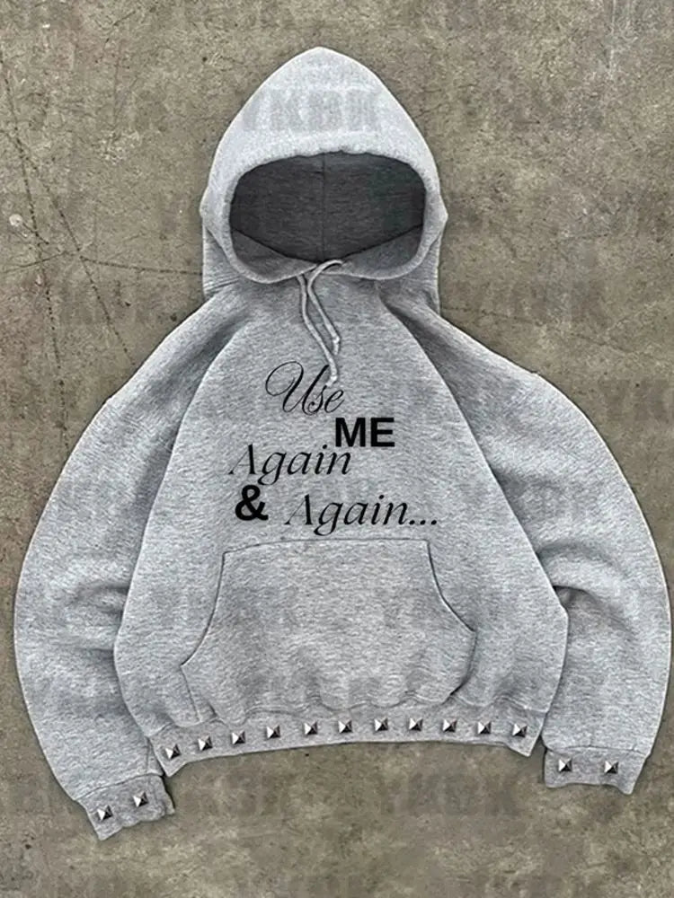 Autumn Winter New Minimalist Design Men Women Hooded Sweatshirt Y2k Loose Fashion Print Letter Harajuku Casual Goth Sweatshirt