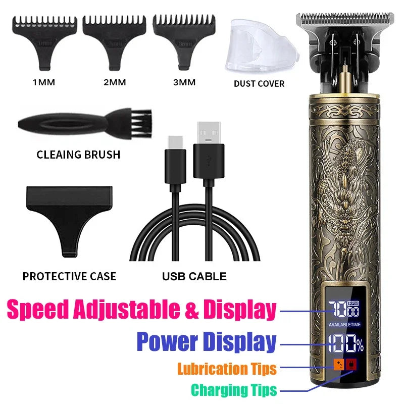 Cordless Mens Hair Trimmer Hair Clippers For Men Professional Beard Trimmer Kits Electric Shavers Hair Cutting Machine Barber Halalzen