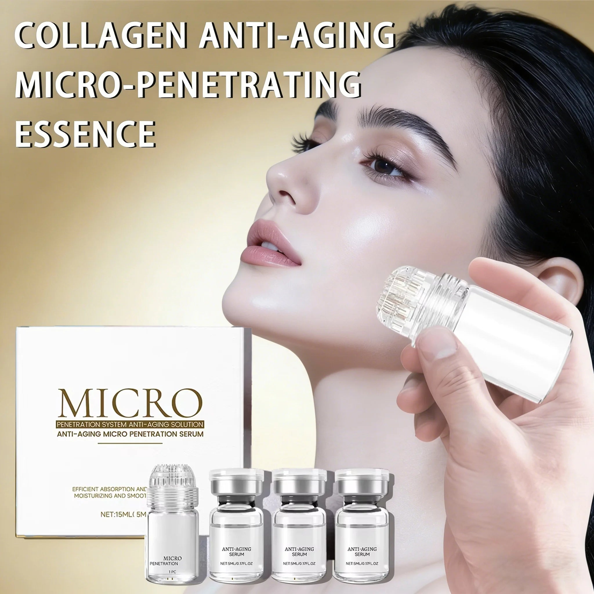 Collagen Anti-Wrinkle Essence Hydrating Firming Pore-cleaning Anti-aging Essence Set Halalzen