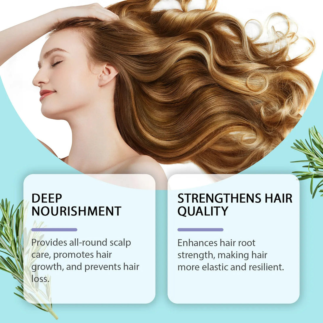 Organic Rosemary Hair Care Set Shampoo&Conditioner&Serum Nourish Strengthen Hair Roots Improve Dry Frizzy Hair Smooth Treatment Halalzen