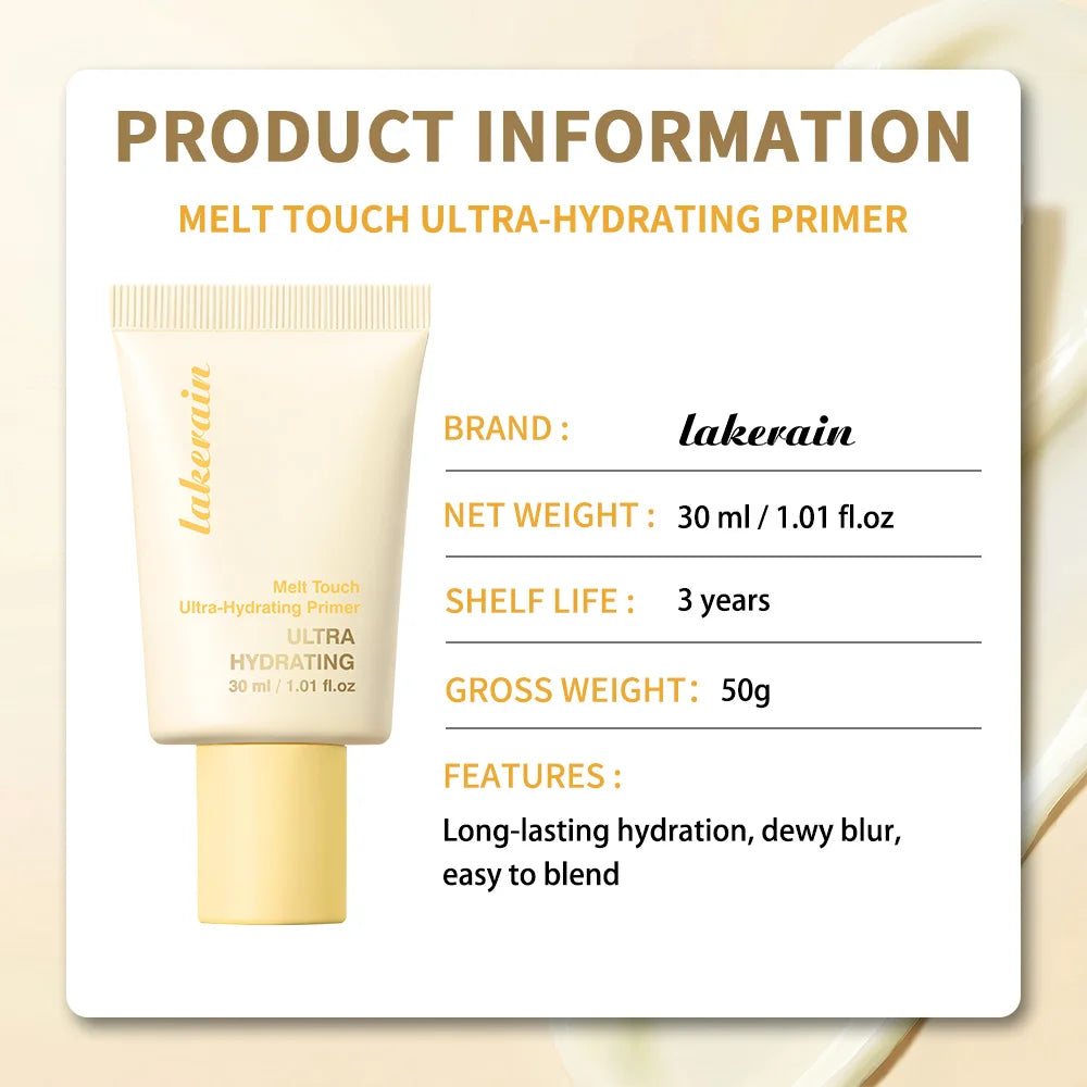 DANCHEL Butter Hydrating Primer Melting Texture Long‑last Moisture Blur Pores Nourishing Base For Dry Combination Skin