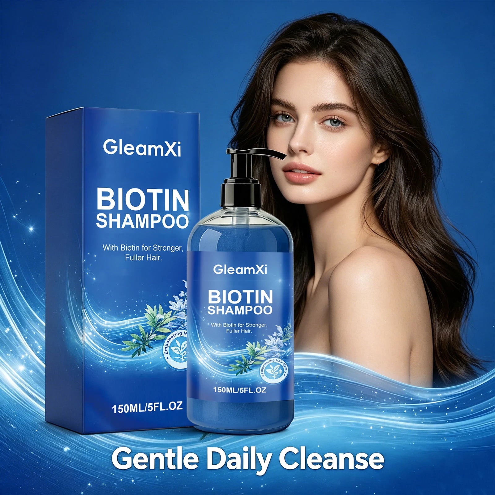 Biotin Shampoo Strengthen Shampoo for Fuller Thicker Hair Anti Hair Loss Volumizing Hair Cleanser Oil Control Nourish Hair Care