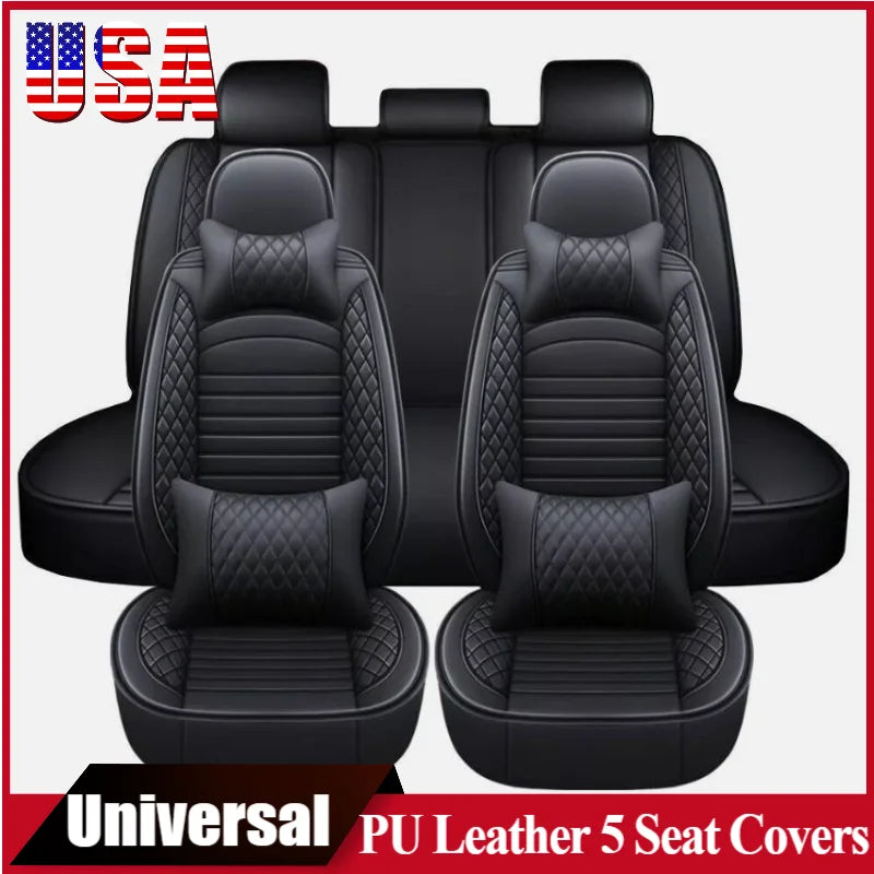 Car Full Set 5-Seat Covers Universal Car Seat Covers Front Rear Seat Cushion Anti-scratch Protection For Sedan SUV Pick-up Truck