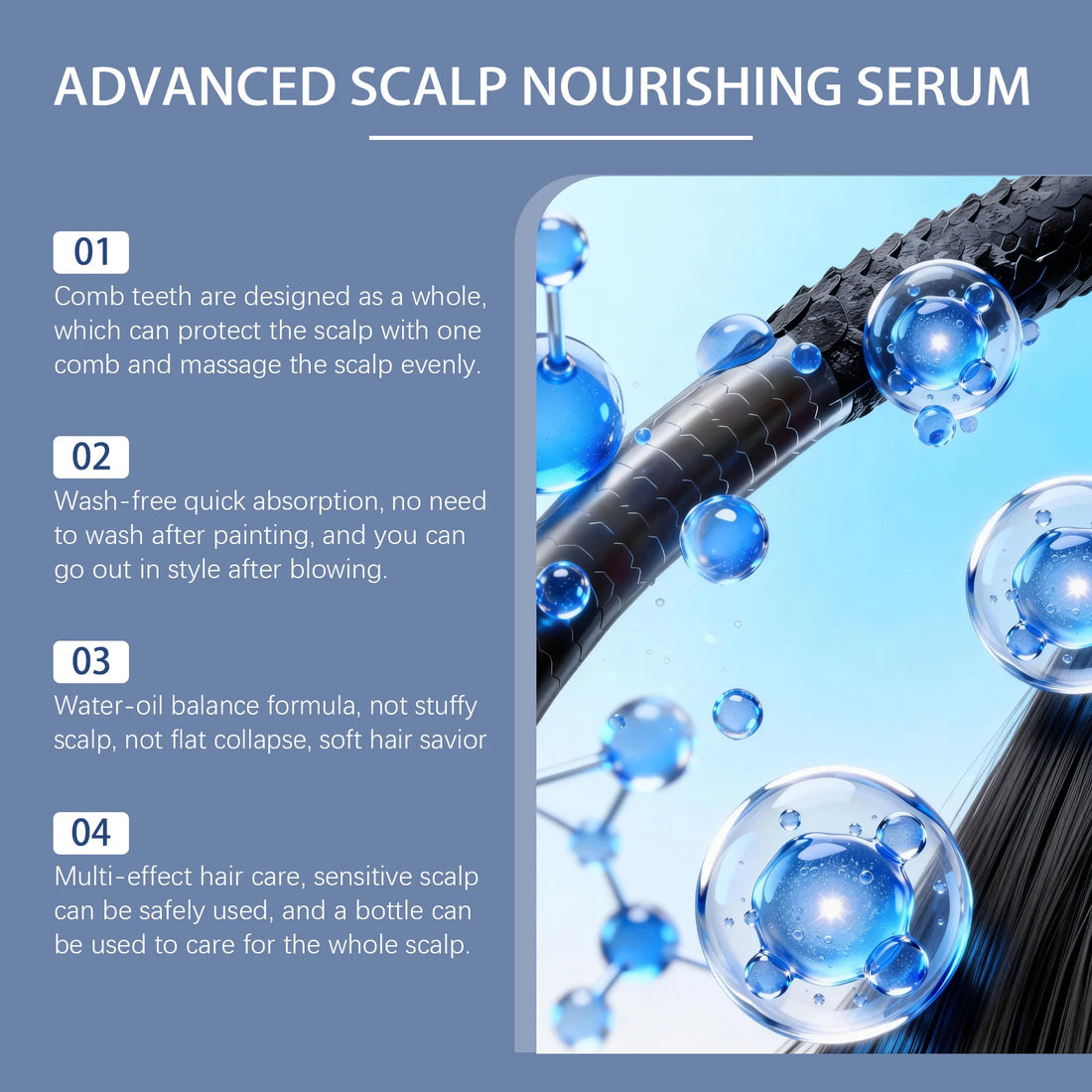 Volumizing Hair Scalp Serum Deep Nourish Care Repair Damaged Hair Roots Improve Scalp Environment Scalp Treatment Massager