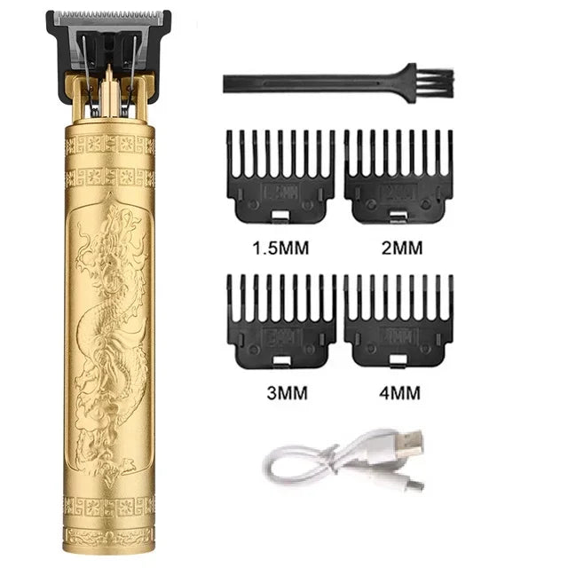 T9 Vintage Hair Trimmer USB Fast Charging Hair Cutting Machine Electric Hair Clipper Portable Shaver Barber Professional Barber Halalzen