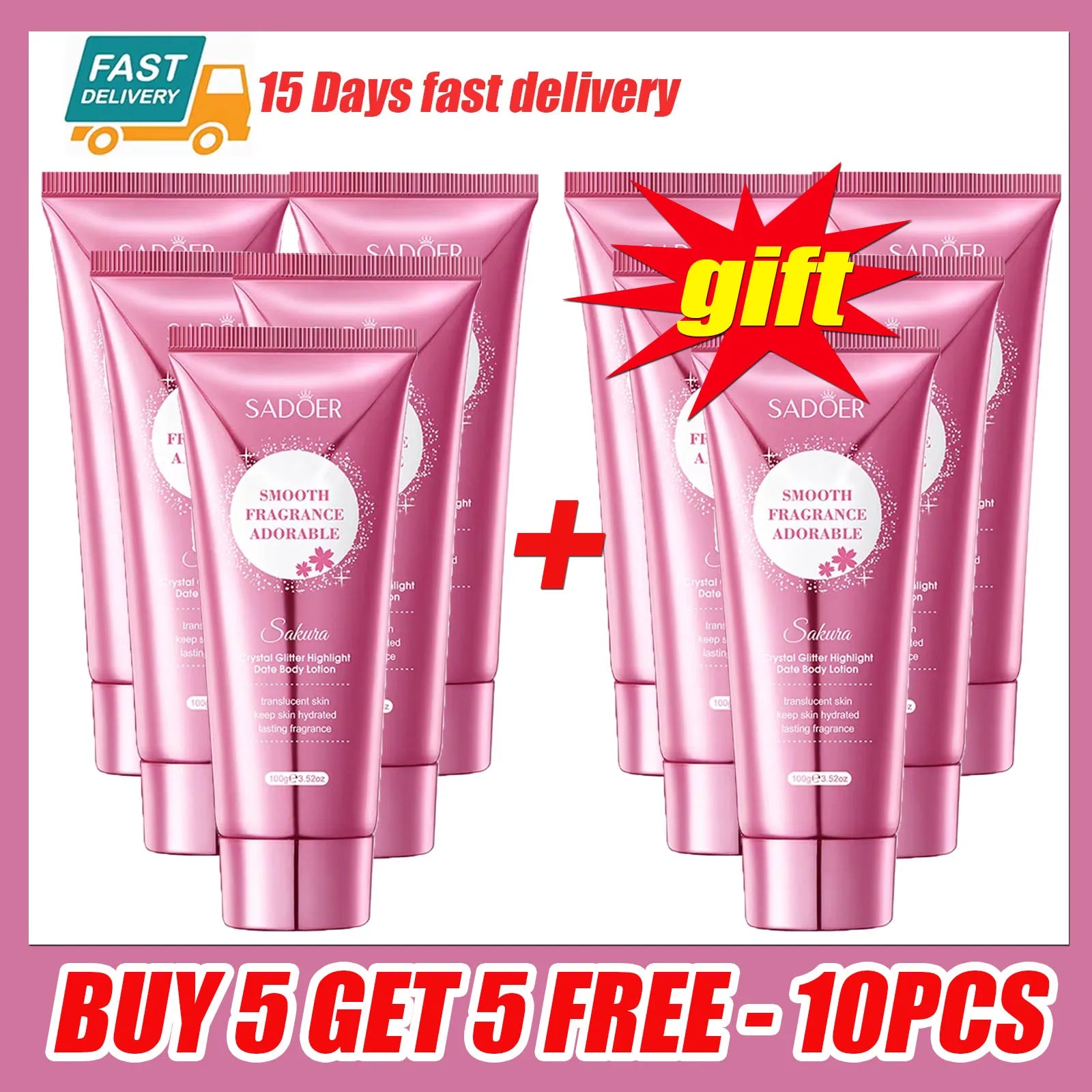 Cherry Blossom Moisture Crystal Glow High Gloss Dating Cherry Blossom Scent Body Lotion Deep Moisturizing Hydrating Body Lotion