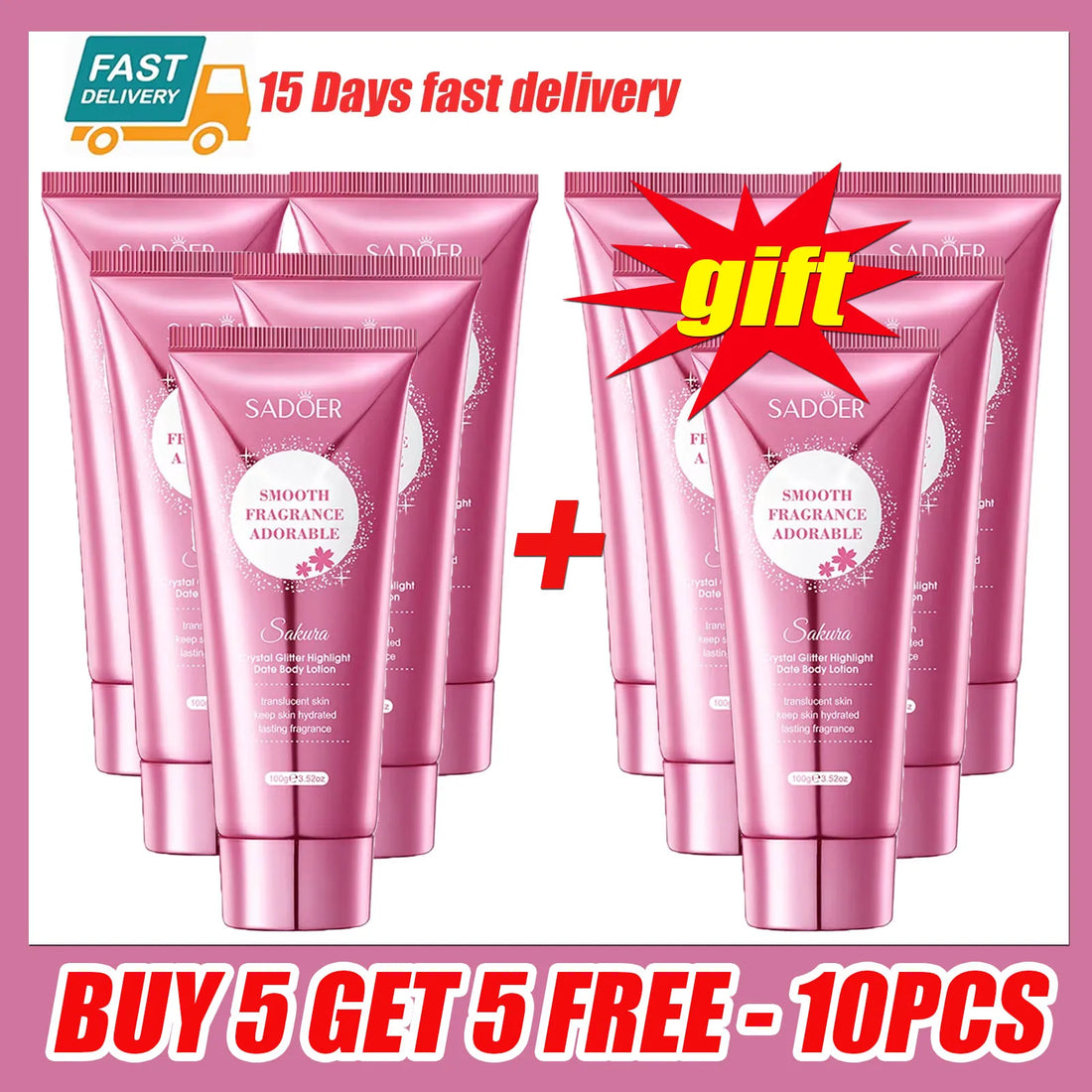 Cherry Blossom Moisture Crystal Glow High Gloss Dating Cherry Blossom Scent Body Lotion Deep Moisturizing Hydrating Body Lotion