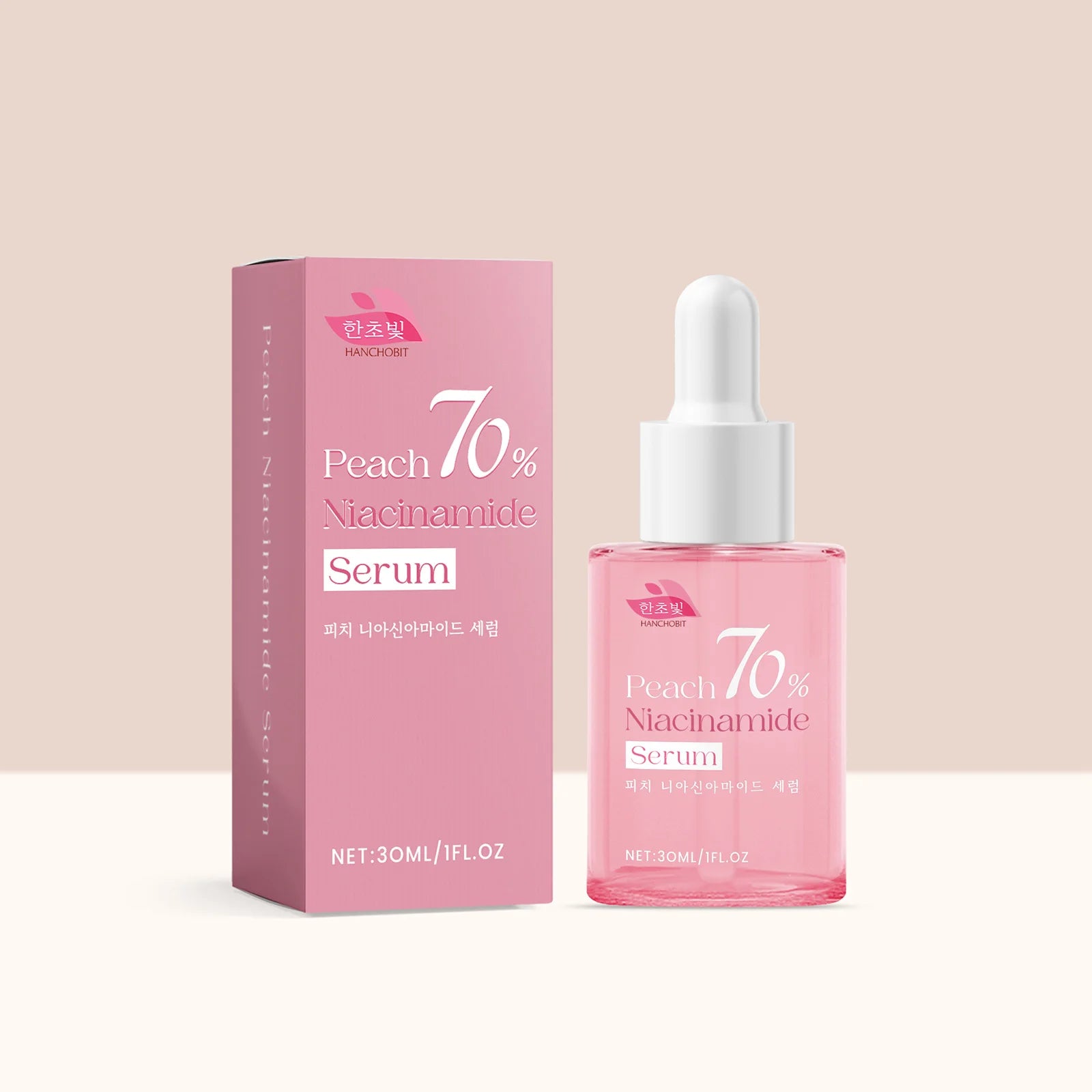 Ship From US Peach 70% Niacinamide Serum 30ml Brightening Face Serum With Dropper For Women Hydrating Moisturizing Repair Even Skin Tone Skincare
