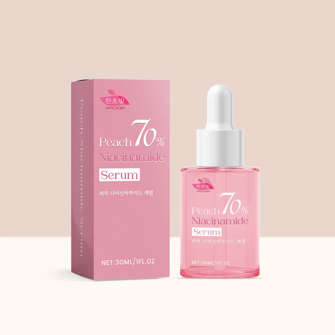 Ship From US Peach 70% Niacinamide Serum 30ml Brightening Face Serum With Dropper For Women Hydrating Moisturizing Repair Even Skin Tone Skincare