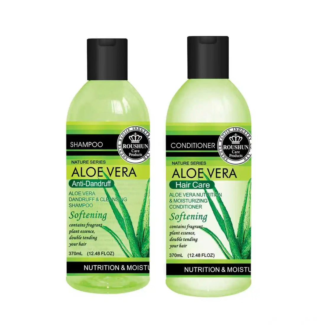 ROUSHUN LOE VERA SHAMPOO CONDITIONER  SET Clean the scalp, nourish hair, and provide fluffy, smooth, and fragrant hair care Halalzen