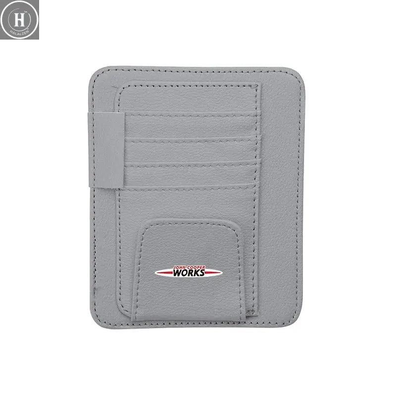 Car Sun Visor Glasses Storage Bag Card Ticket Holder Multi-pocket For Mini Cooper JCW Works R56 R50 F54 F55 F56 F57 F60 R52 R53 HALALZEN