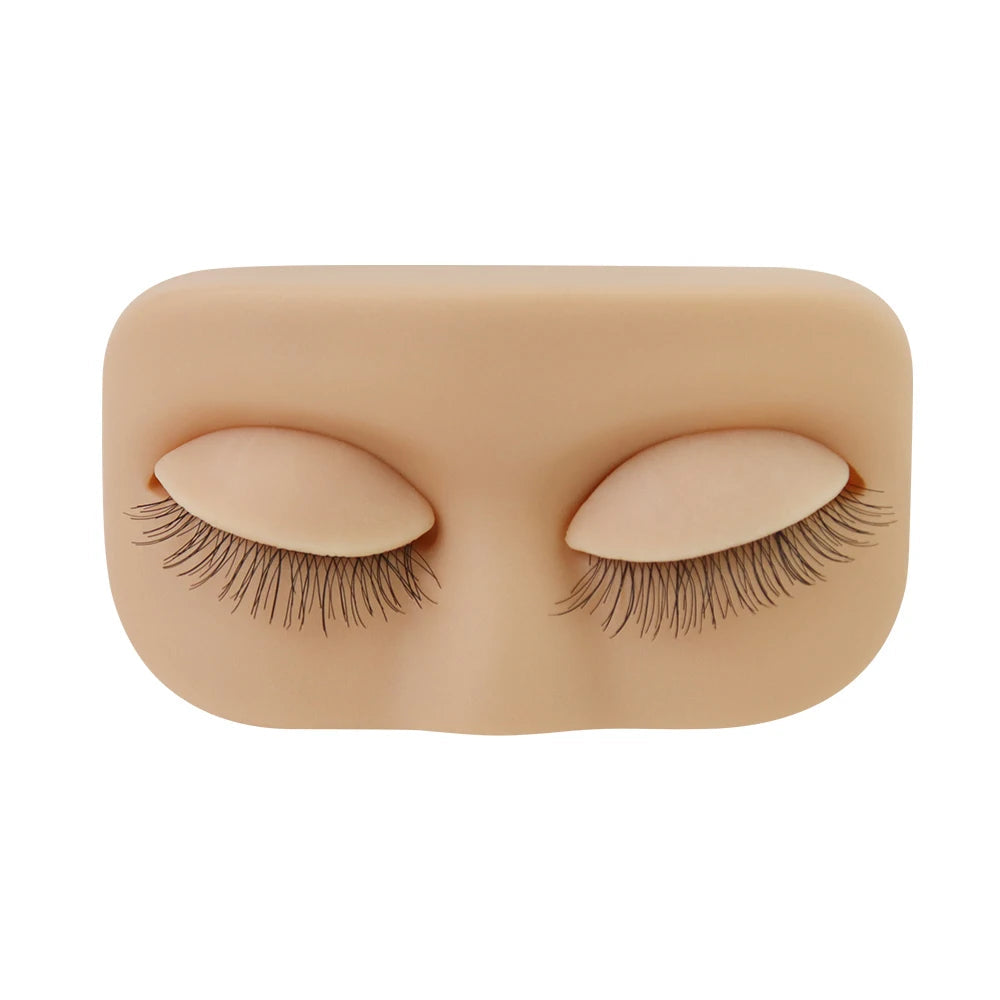 GLAMLASH Mini Lash Flat Model Head Practice Eyelash Extension Training Head With Removable Replacement Eyelids Halalzen