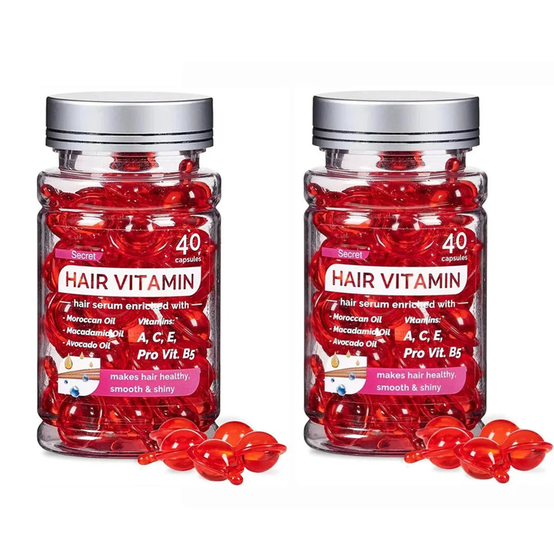 Moroccan Agam Vitamin Oil Hair Care Essence Damaged Nutrition Repair Hair Splitting Improvement Treatment Products 40 Capsules Halalzen