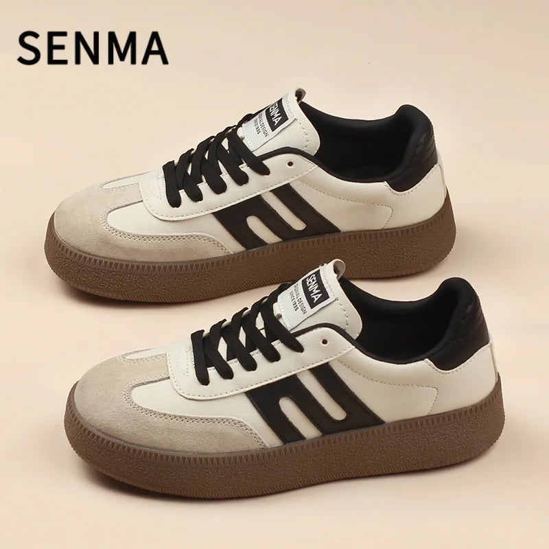 SENMA Men Shoes Design Board Shoes Luxury Men&Women Casual Shoes Retro Sports Shoes Comfortable Athletic Tennis/Walking Sneakers