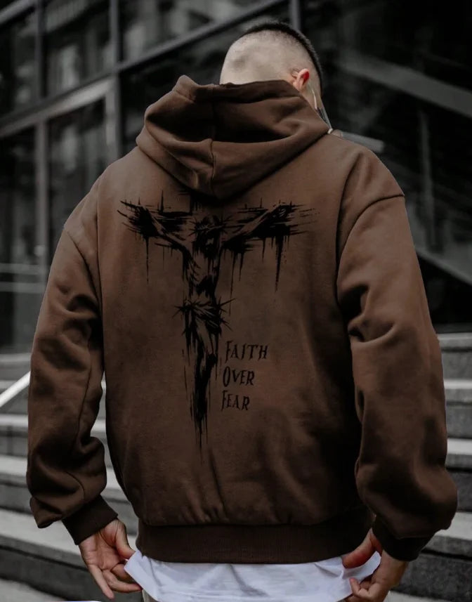 Men's Clothing Thin Style Hooded Letter 3D Print Drawstring Hooded Casual Loose Sweatshirt Spring & Autumn New Style