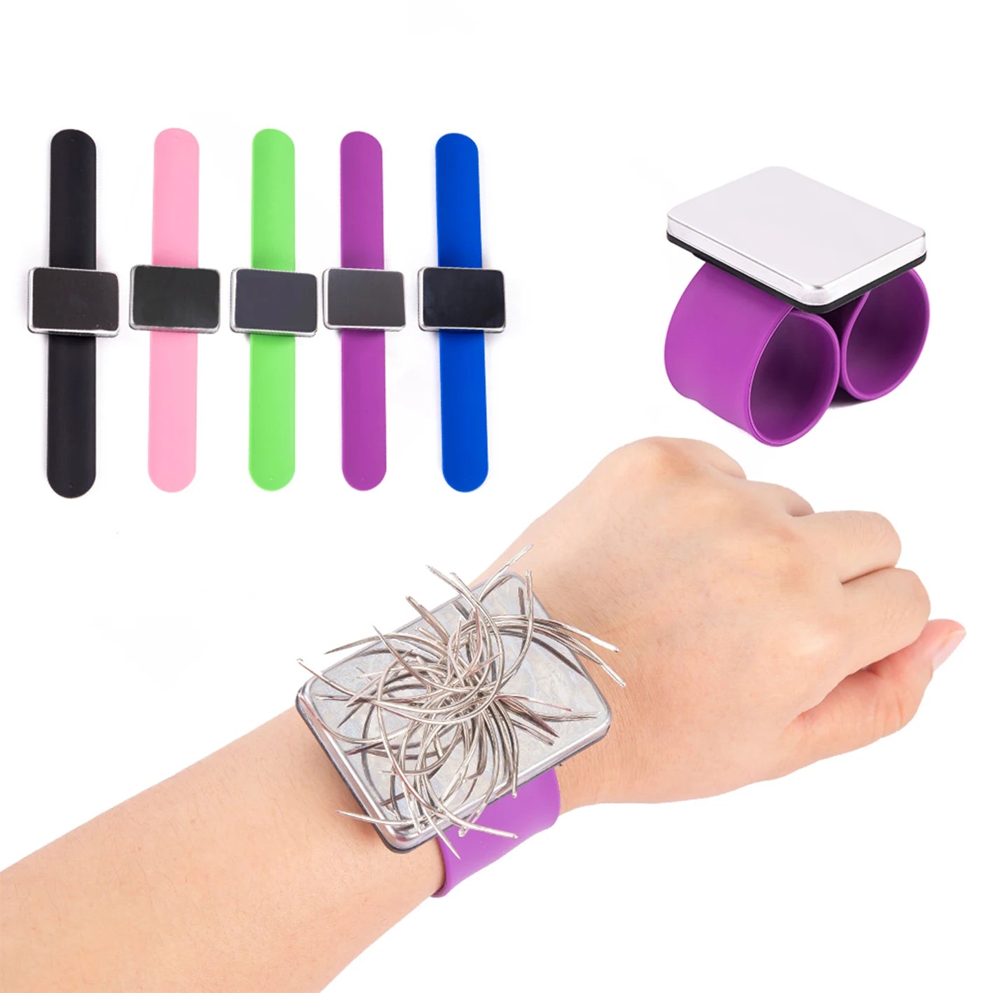 Silicone Wrist Band Strap Hair Clamps Holder Hairdressing Styling Tools Professional Salon Hairpin Accessories