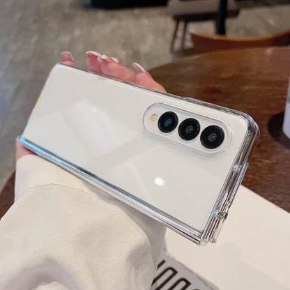 Acrylic Transparent Phone Case For Samsung Galaxy Z Fold 6 5 4 3 Fold5 ZFold5 Fold6 Fold3 Shockproof Protective Hard Back Cover