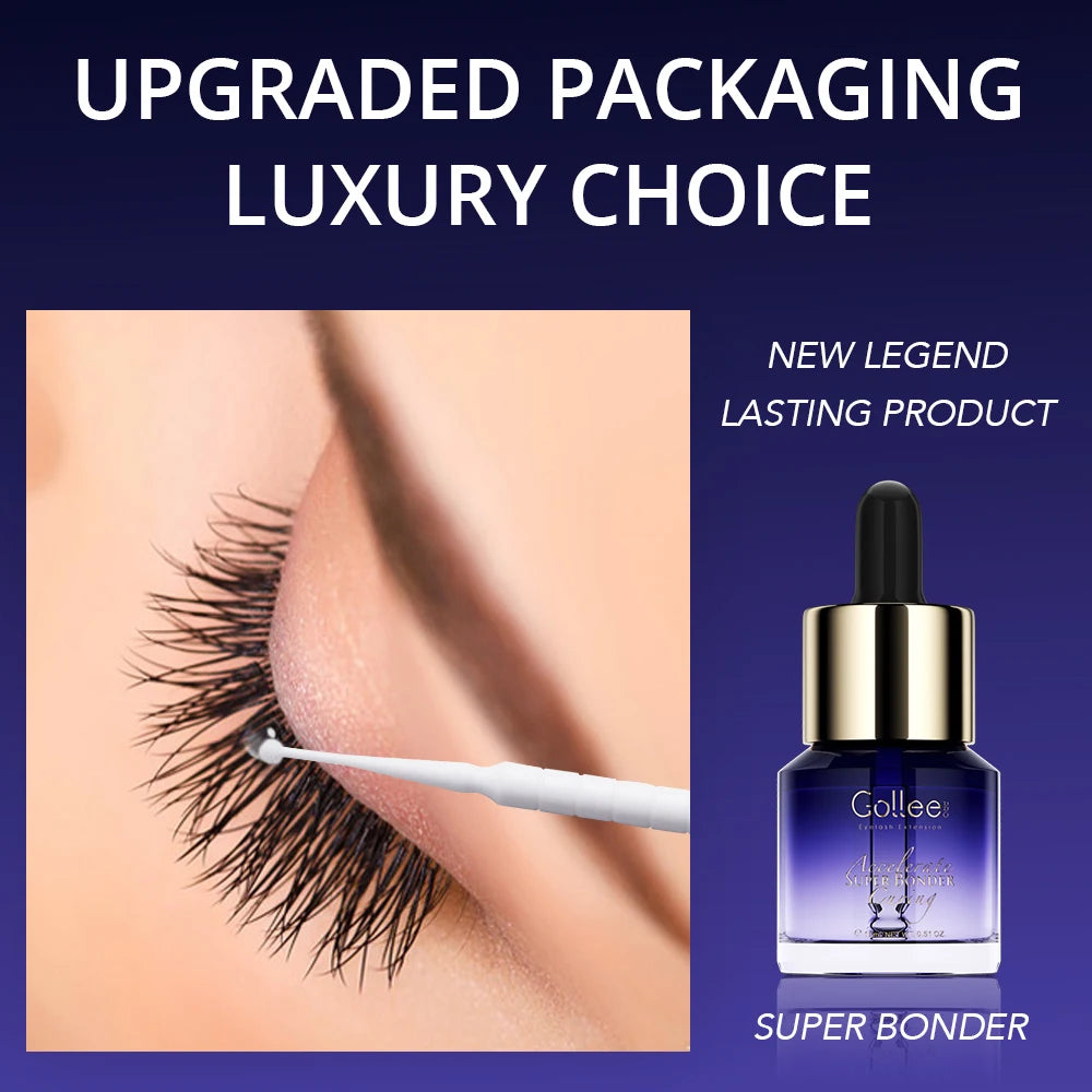 Gollee 1-2s Fast Drying Lash Glue Eyelash Extension Waterproof 6-8 Weeks Long Lasting Adhesive Profession Super Glue Makeup Tool