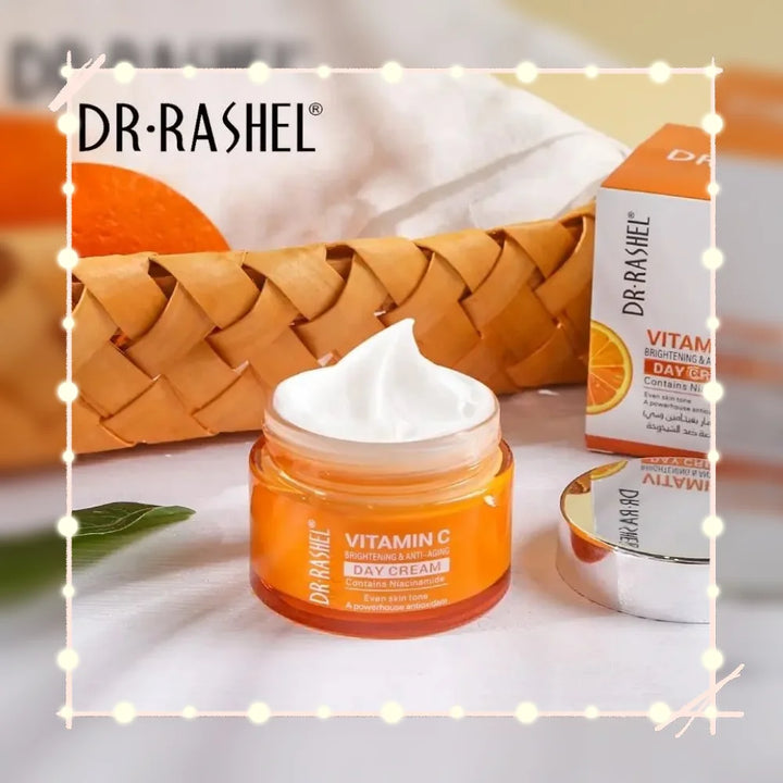 DR.RASHEL Vitamin C Series Creams Refreshing Non-Greasy Day Cream With Sun Protection Comprehensive Care And All Skin Needs 50g