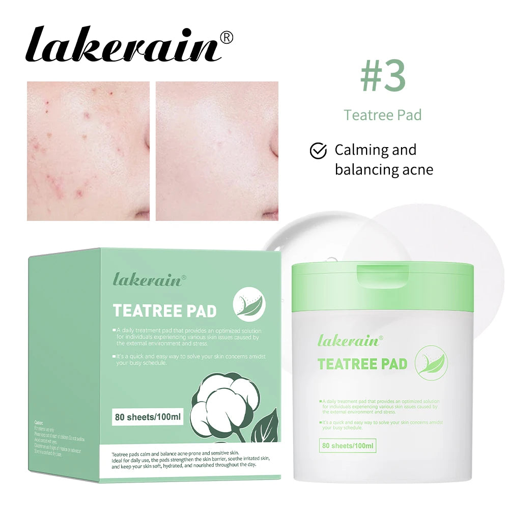 Teatree Pad Facial Toner With Tea Tree And Lactobacillus Soothing Cotton Pad For Sensitive Acne Skin Vegan Facial Gauze Skin Car Halalzen