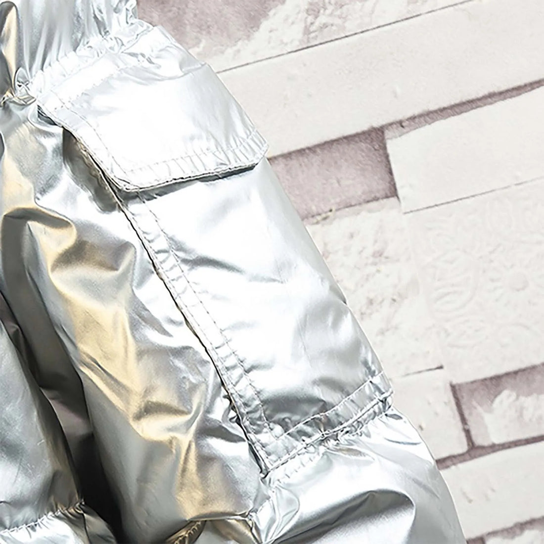 Men's Winter Parkas Solid Color Casual Glossy Warm Down Jacket With Hood Fashion Zipper Fleece Lined Puffer Outwears Jacket